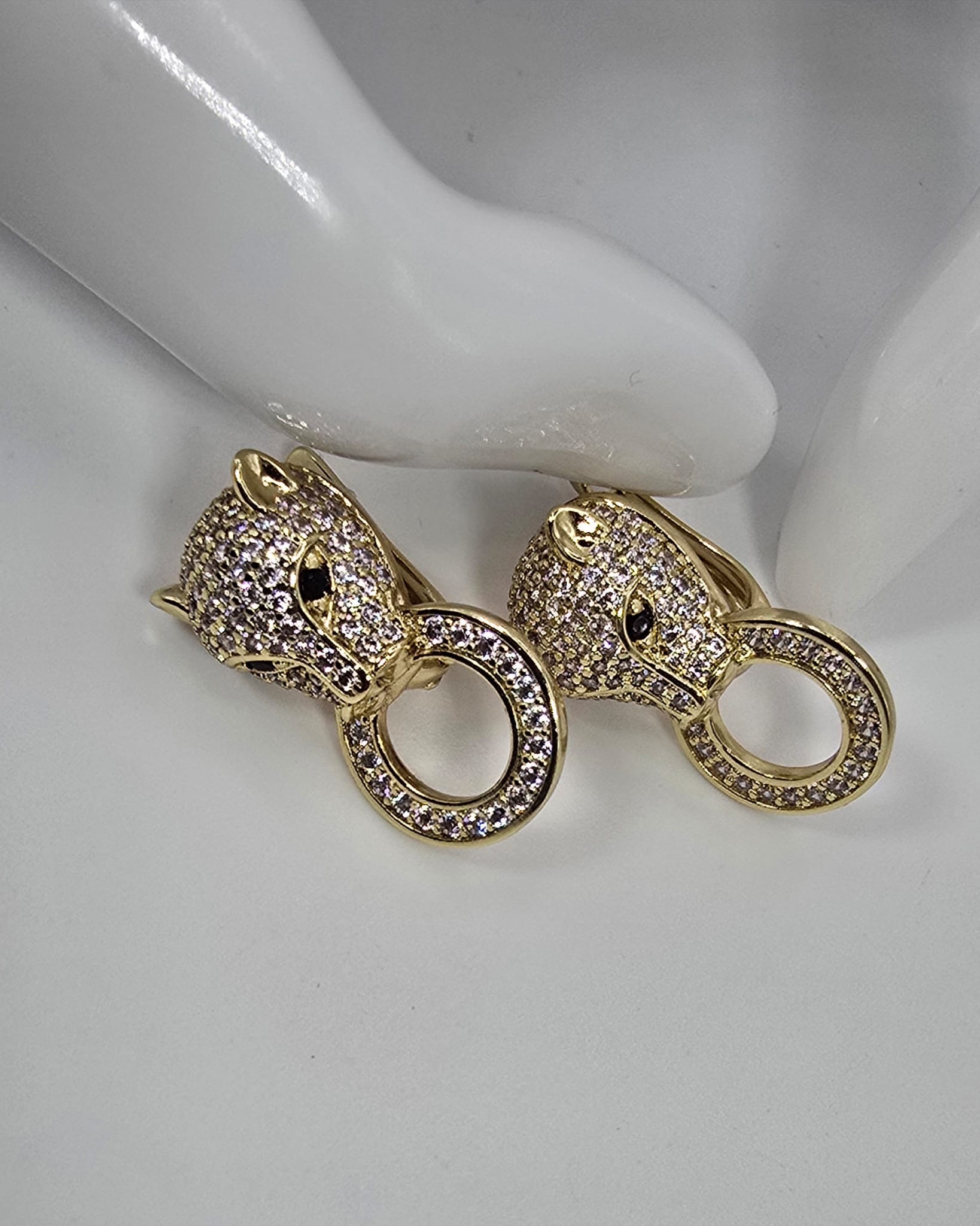 Diamond Panther Earrings