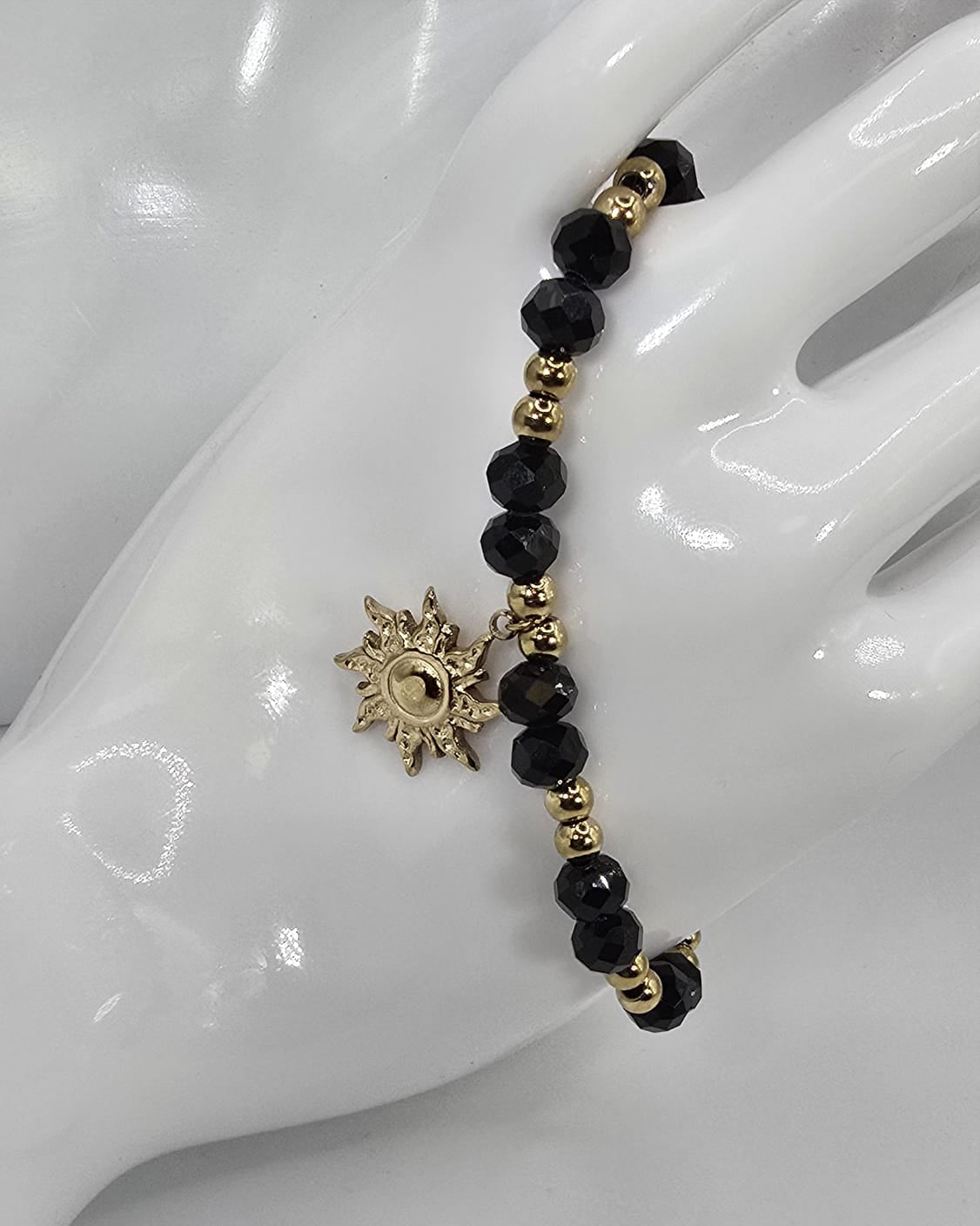 Gold and Black Sun Bracelet