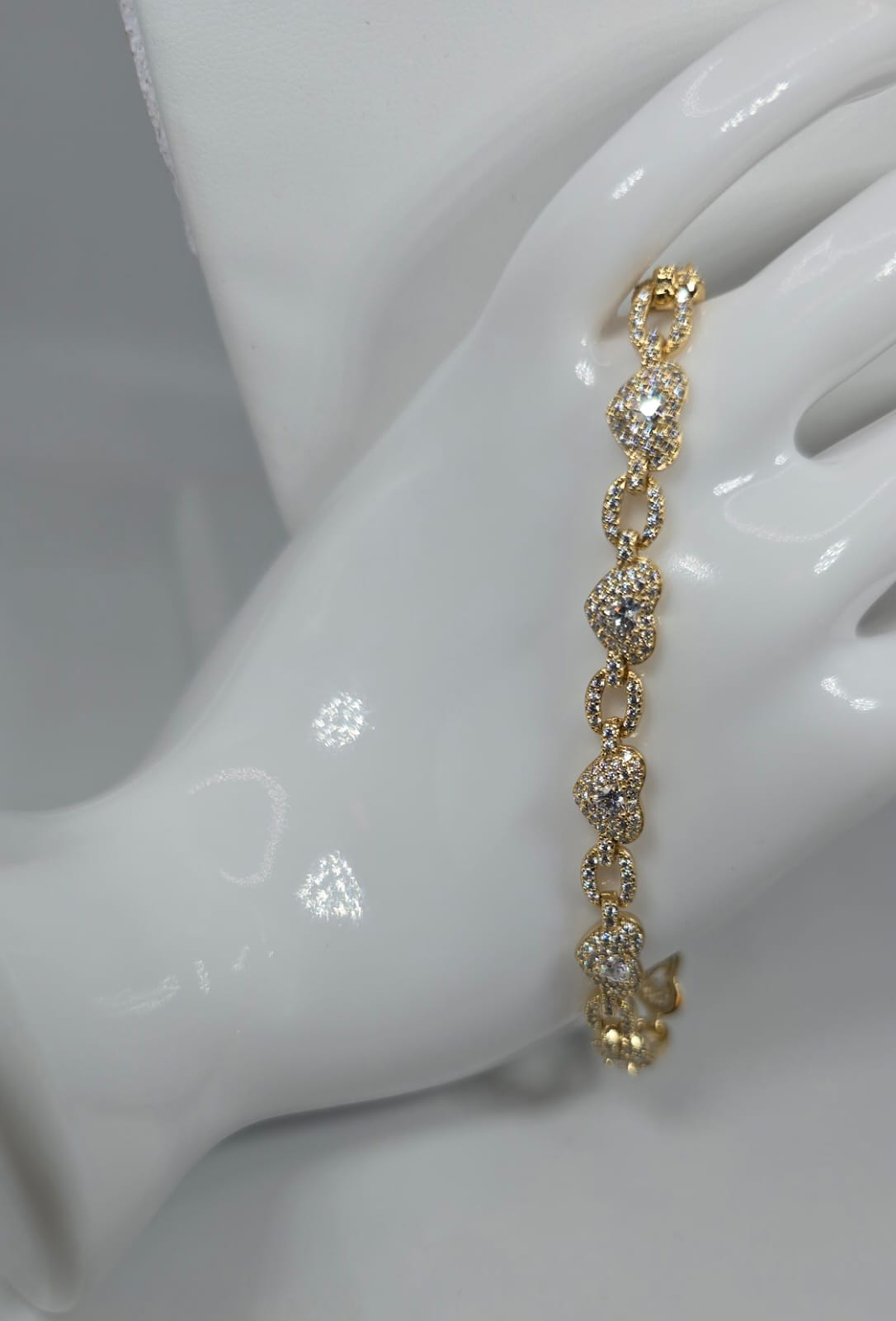 Diamond Heart Chain Bracelet