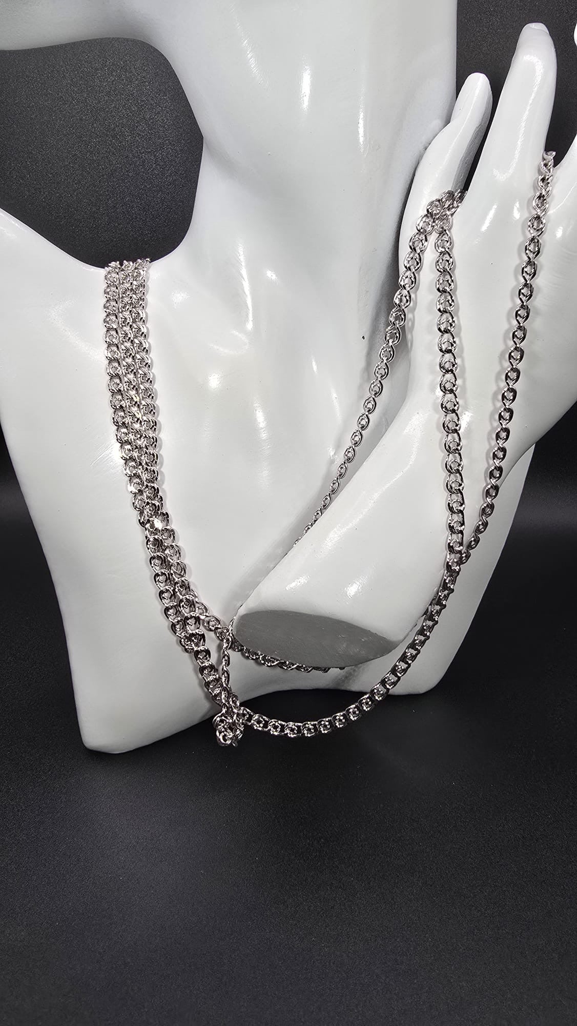 Silver Chain Necklace for Men Thin