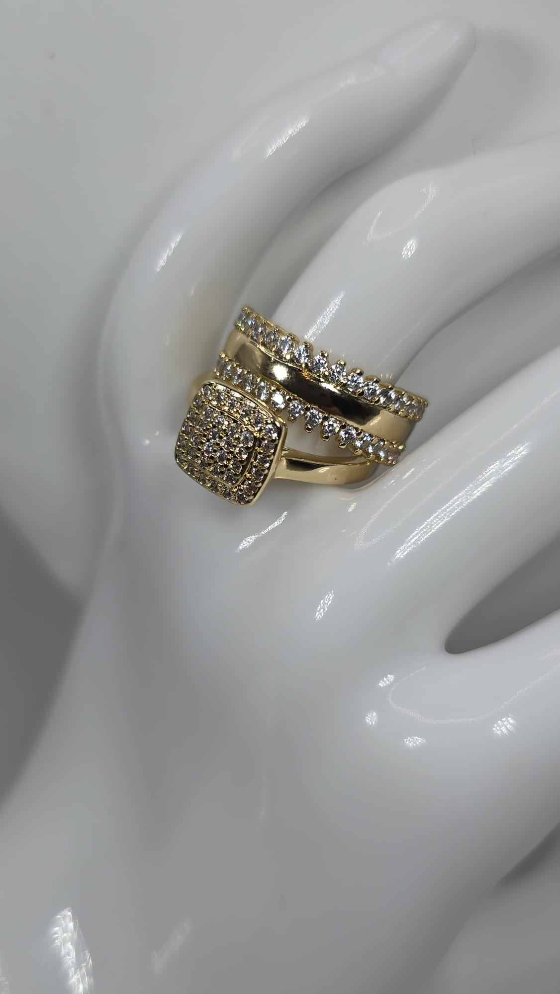 Anillo de oro de 14k de 2 piezas