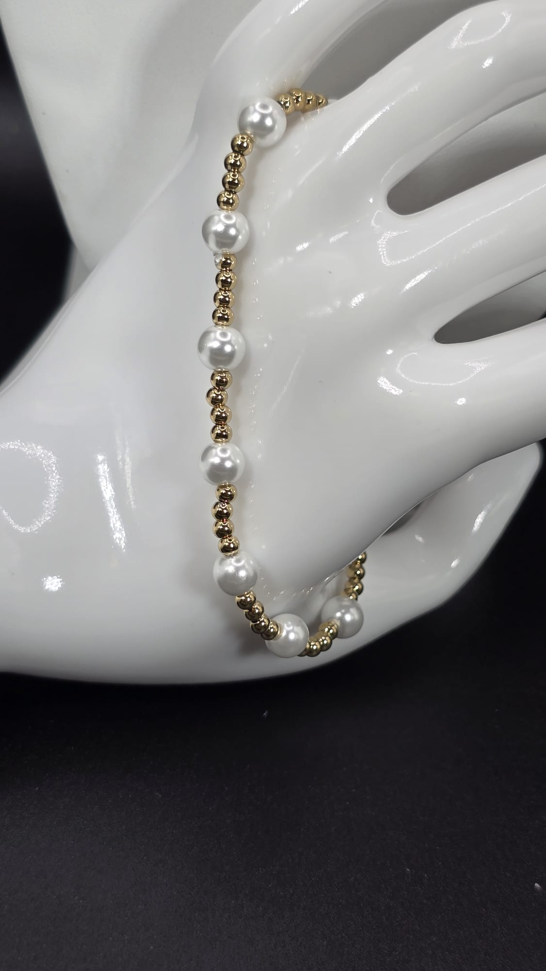 Pearl and Gold Bracelet Stainless Steel