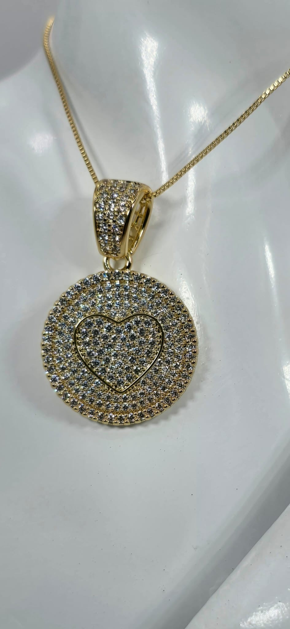 Gold Heart Shaped Charm for Women