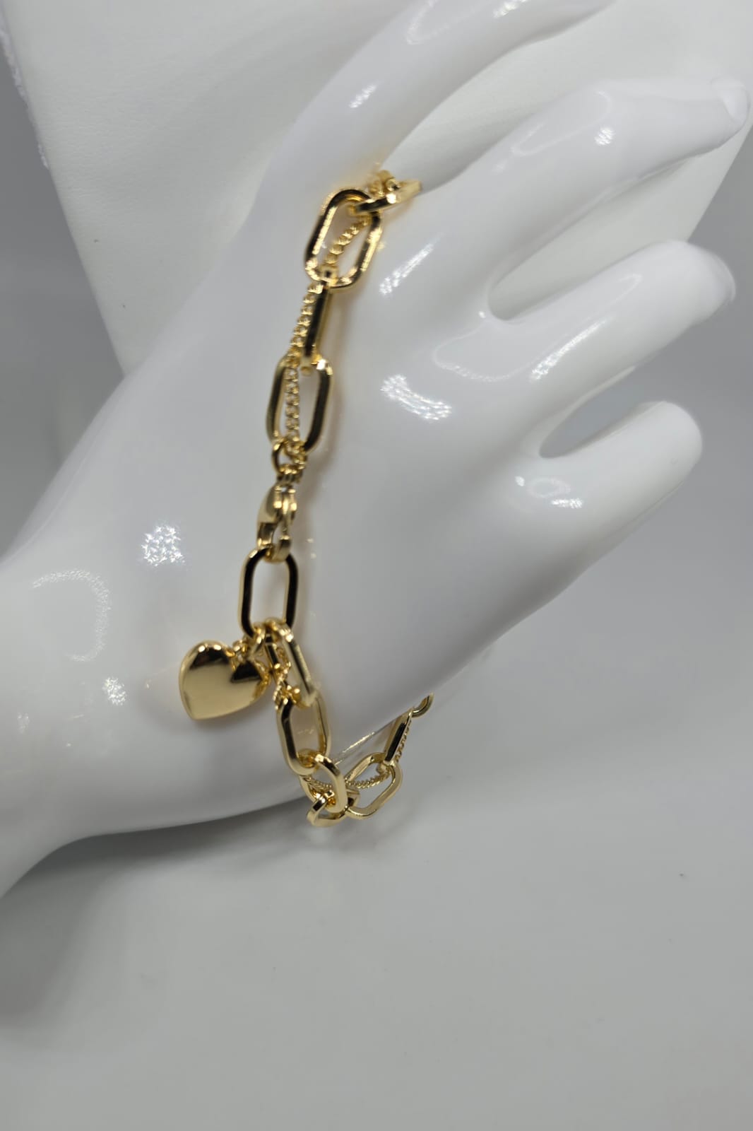Two-Chain Bracelet w/ Heart Charm