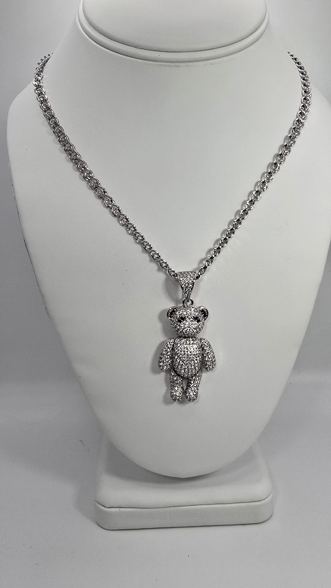 Silver Teddy Bear Charm