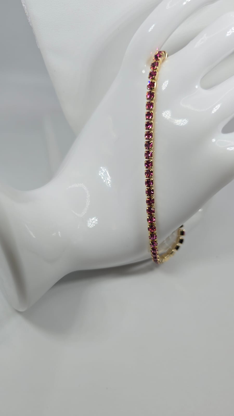 Womens Gold Bracelet w/ Colored Gems
