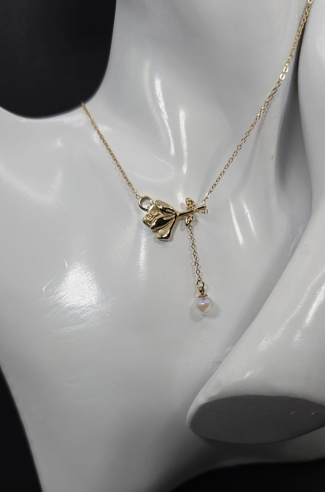 Golden Rose Necklace Stainless Steel