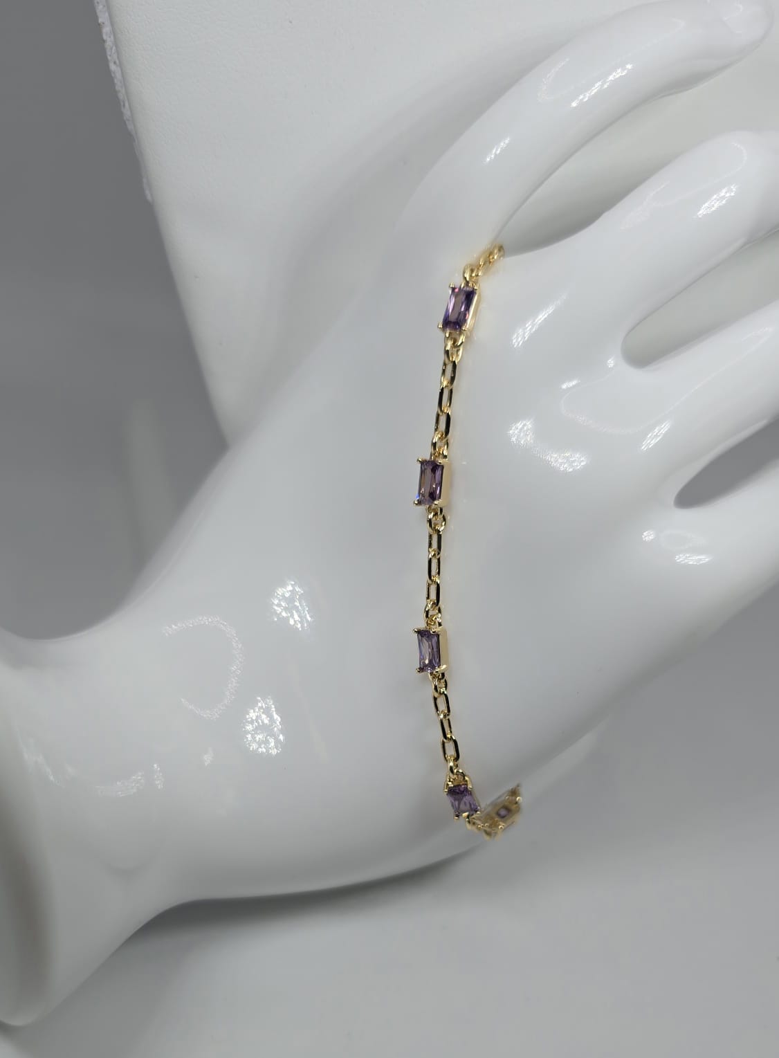 Women's Bracelet Gold w/ Colored Gems