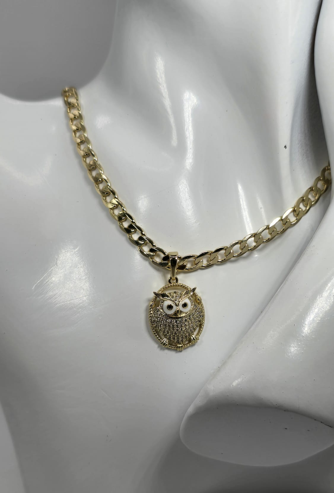 Owl Charm w/ Diamonds