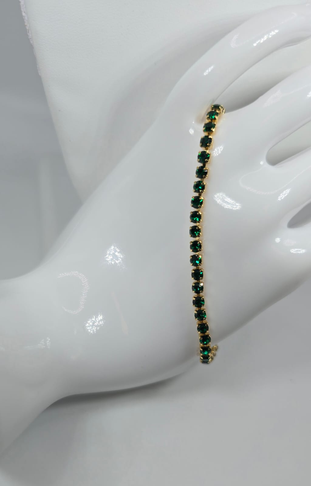 Womens Gold Bracelet w/ Colored Gems