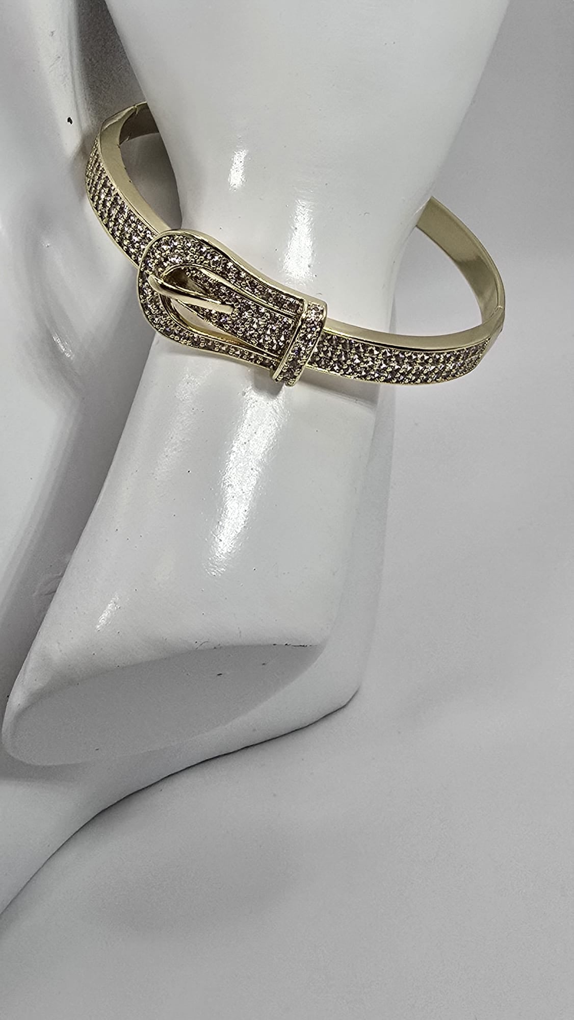 Gold Bangle Bracelet For Women 14k Belt Style