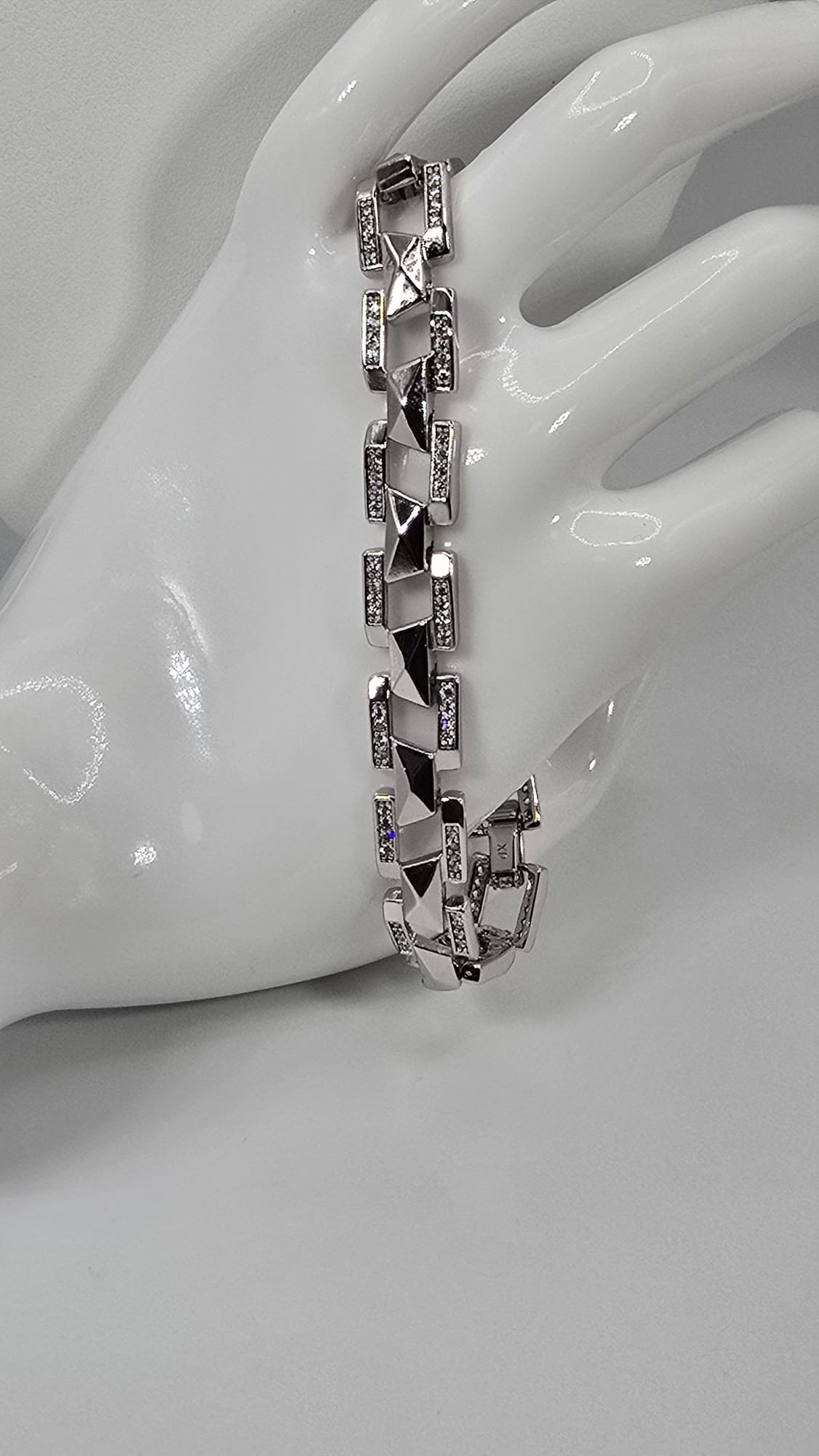 Silver Polygonal Bracelet