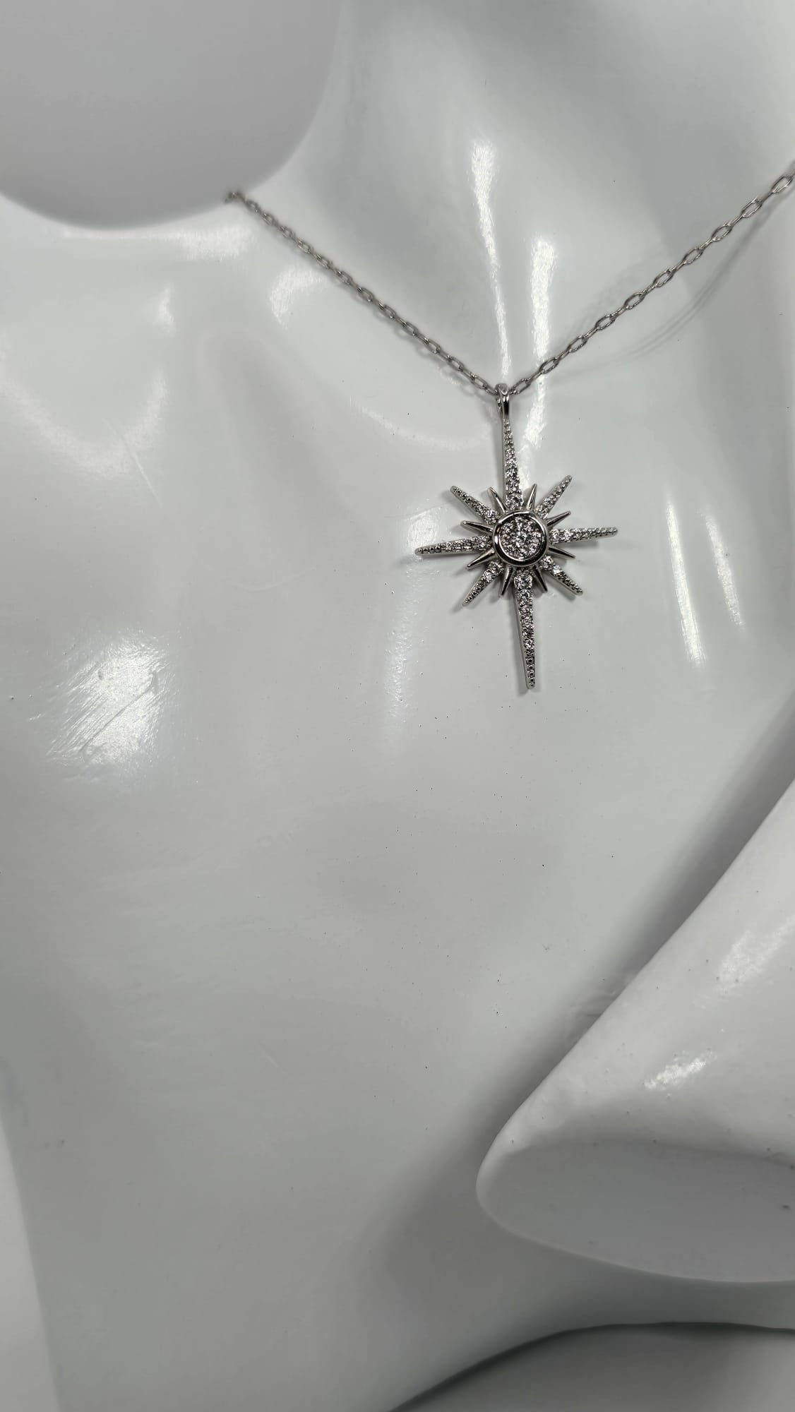 Thin Silver Necklace w/ Star