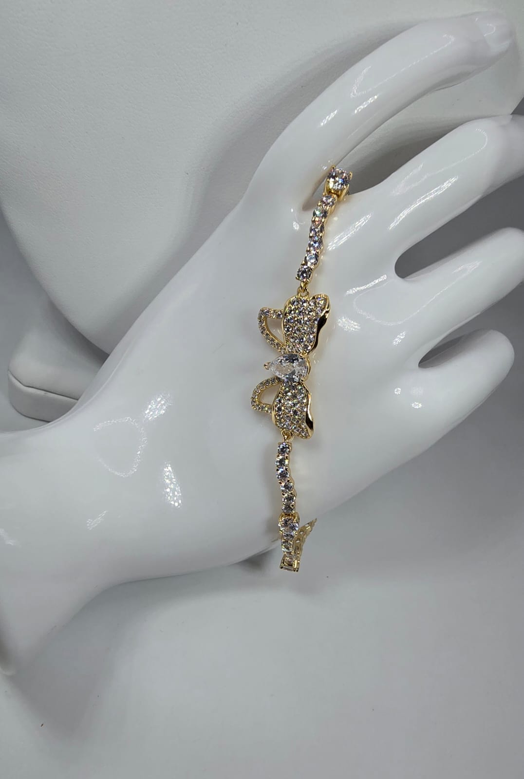 Gold and Diamond Butterfly Bracelet For Women